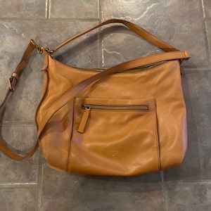 Tan Fossil purse